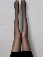 Polyester Elastane Fleece Lined Thermal Pantyhose