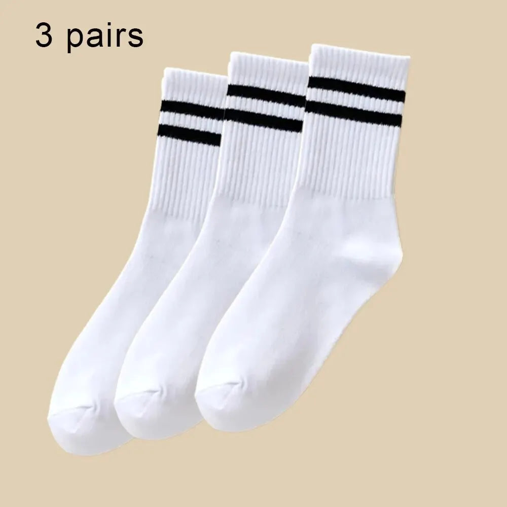 Polyester Elastane Blend Women Mid Tube Sports Socks