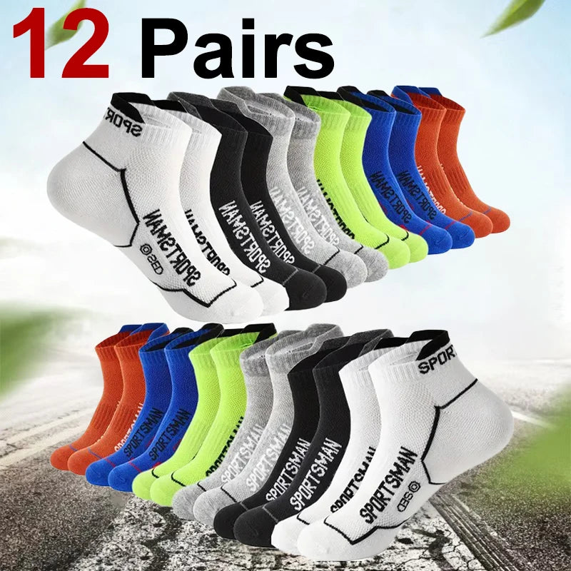 Cotton Polyester Blend Breathable Ankle Sports Socks