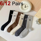 Polyester Elastane Blend Crew Socks Breathable Sweat Absorbing