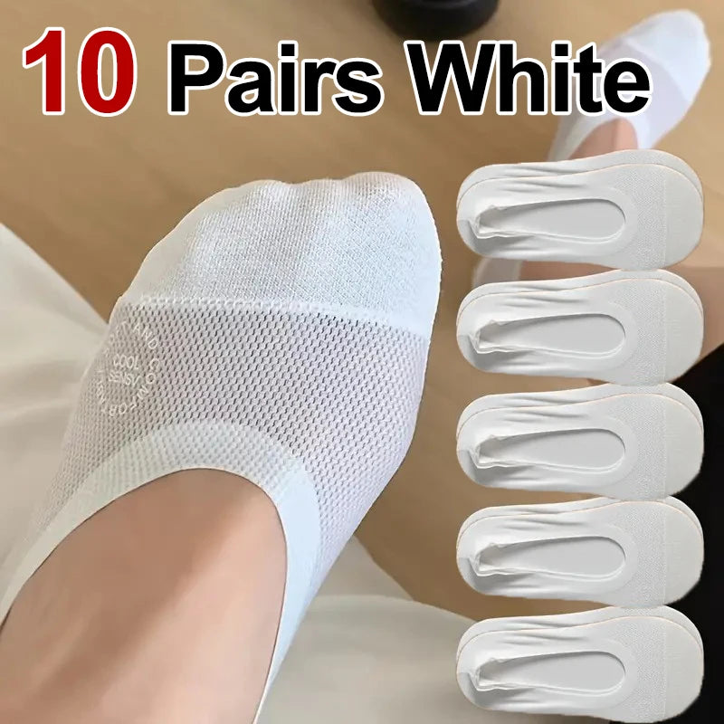 Cotton Elastane Blend Low Cut Invisible Socks