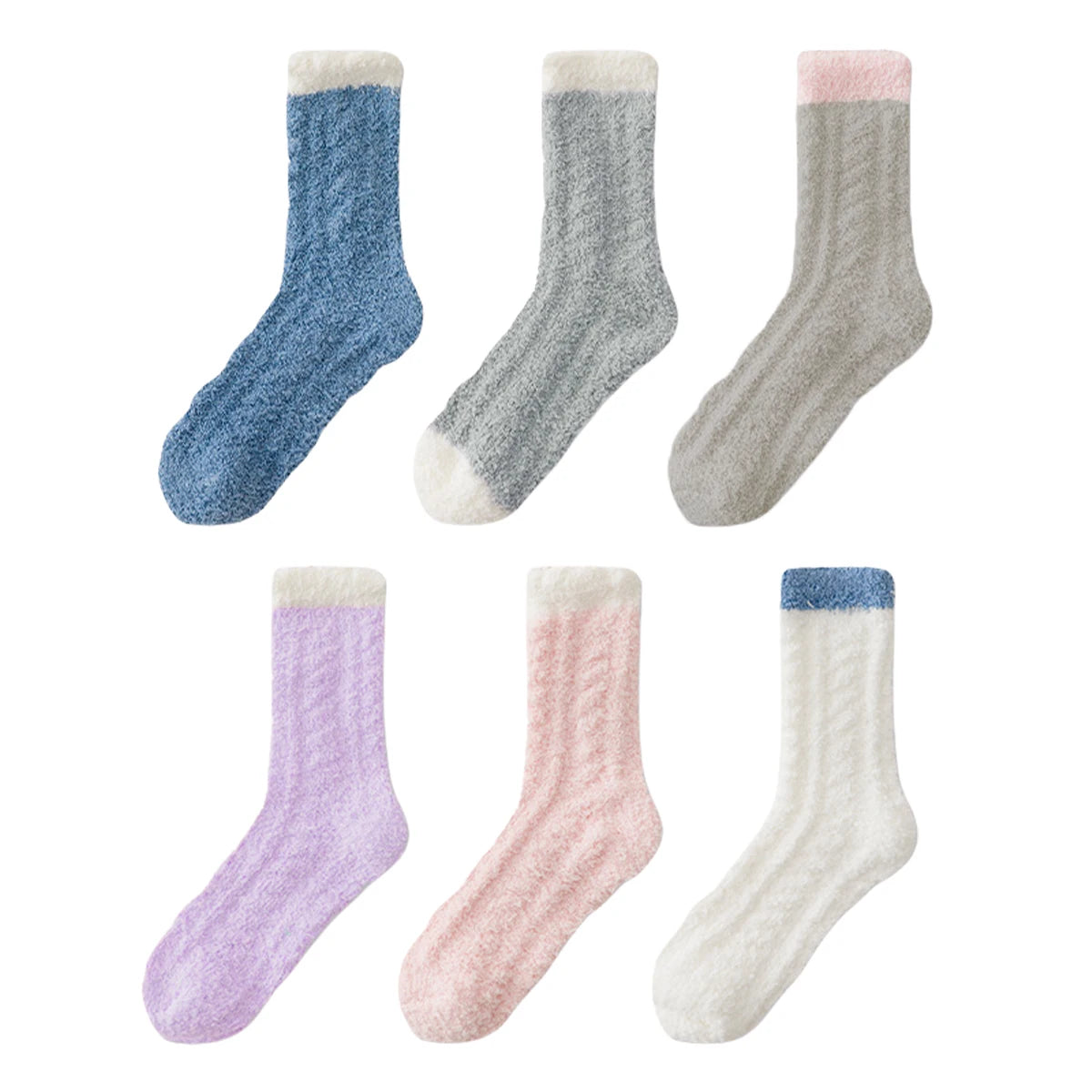 Polyester Elastane Fuzzy Warm Winter Socks for Women - 13