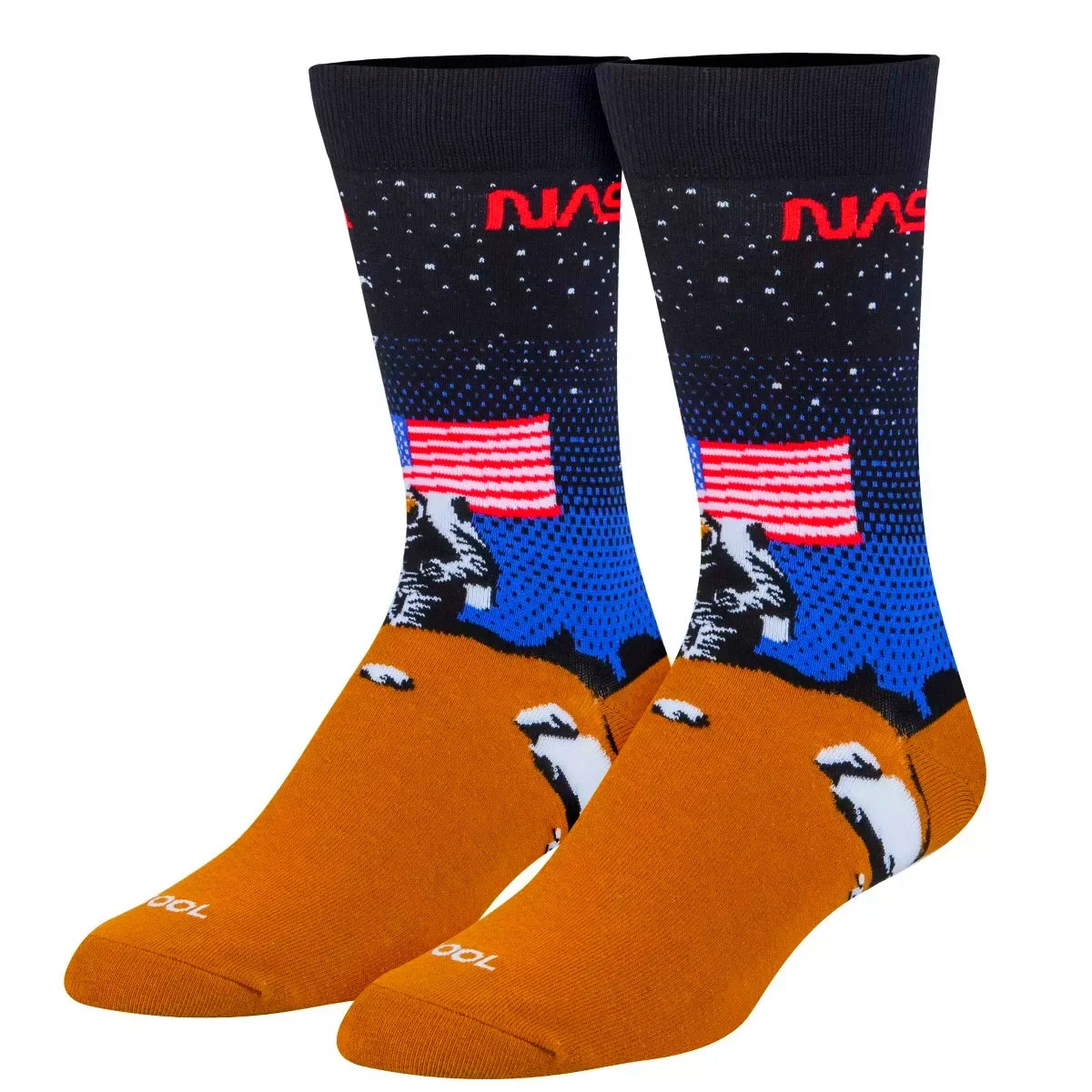 Cotton Blend Space Exploration Mid Calf Crew Socks - 2