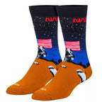 Cotton Blend Space Exploration Mid Calf Crew Socks