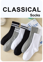 6 Pairs Polyester Spandex Crew Socks