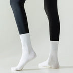 Cotton Polyester Non Slip Yoga Pilates Fitness Mid Tube Socks