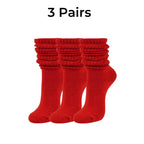 Polyester Elastane Knit Slouch Crew Socks