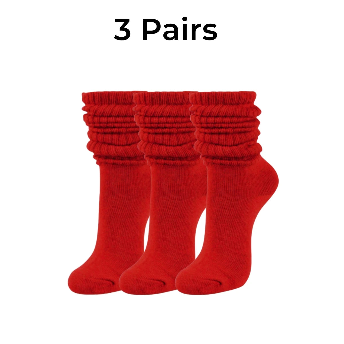 Polyester Elastane Knit Slouch Crew Socks