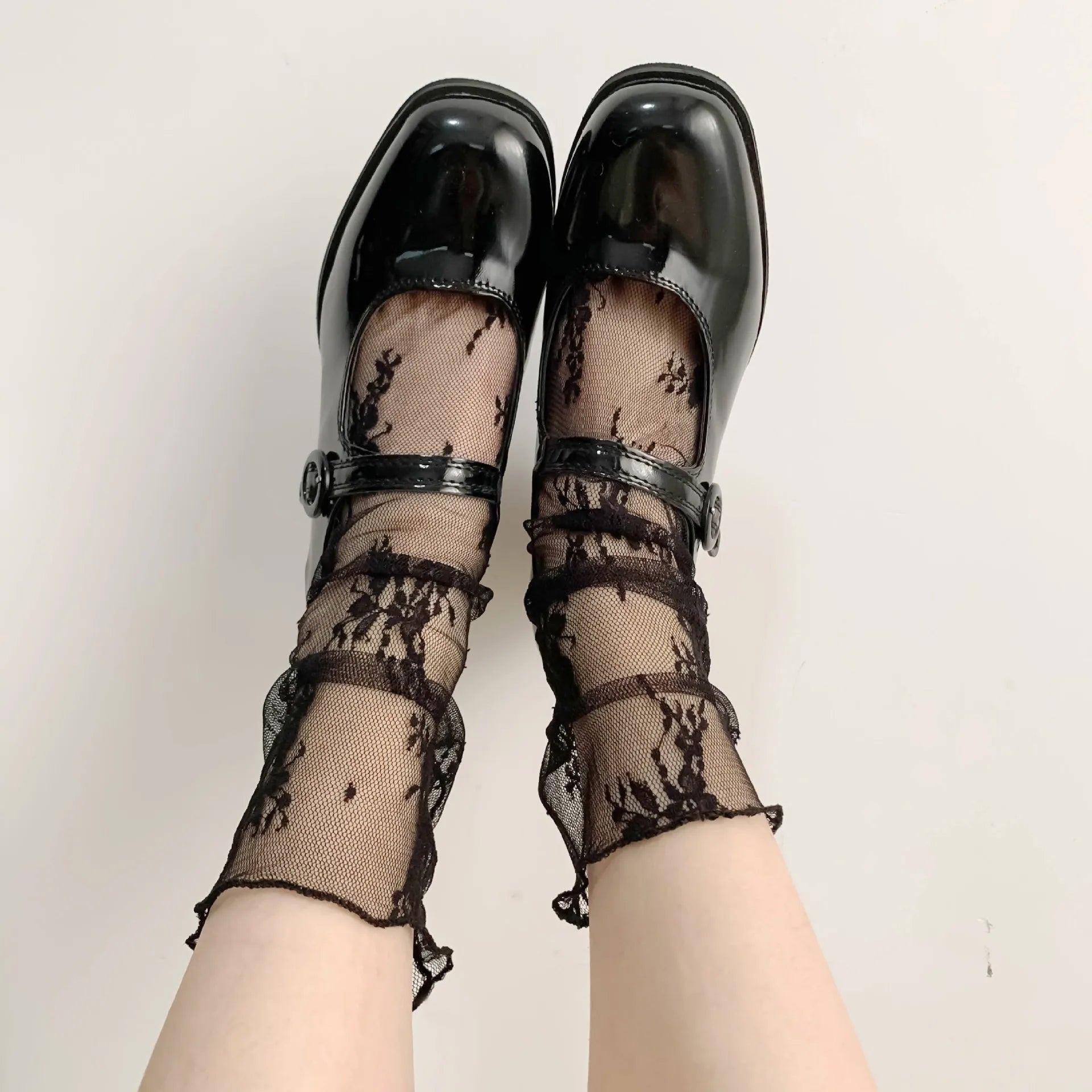 Womens Floral Lace Ankle Socks Breathable Nylon Casual Hosiery - 15