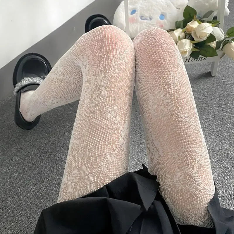 Nylon Mesh Fishnet Tights High Waist Pantyhose