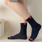 Polyester Blend Crew Socks Breathable Daily Wear