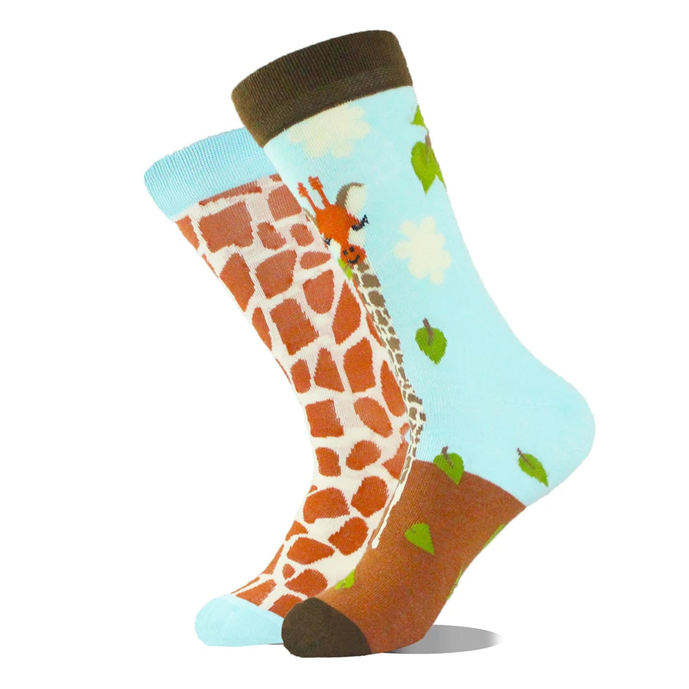 Cotton Blend Mid Tube Animal Pattern Casual Socks