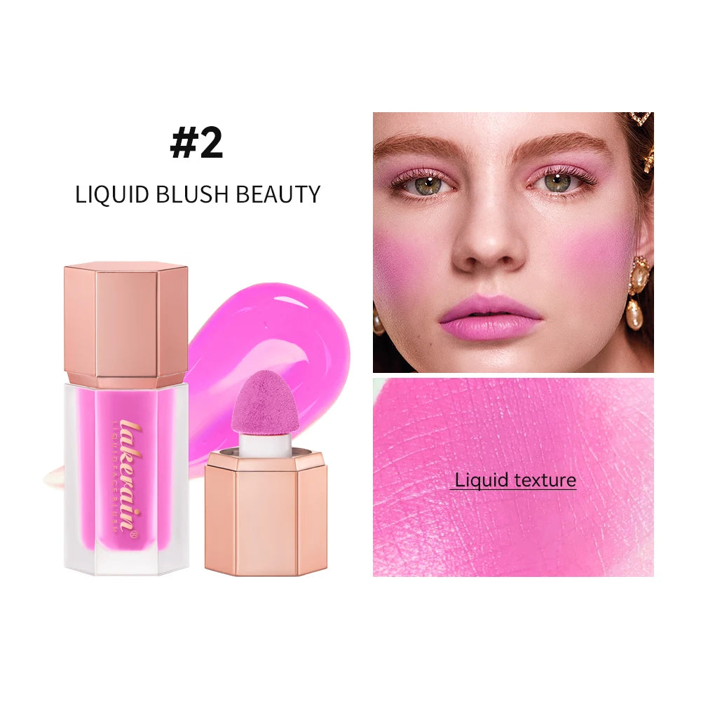Waterproof Velvet Matte Liquid Blush with Mushroom Applicator