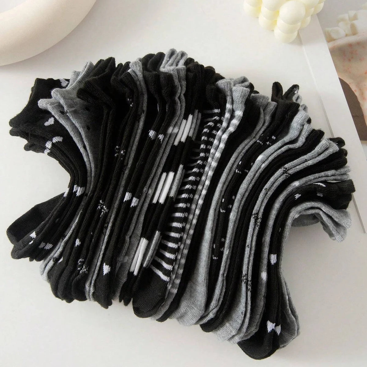 Polyester Elastane Low Cut Socks Multipack