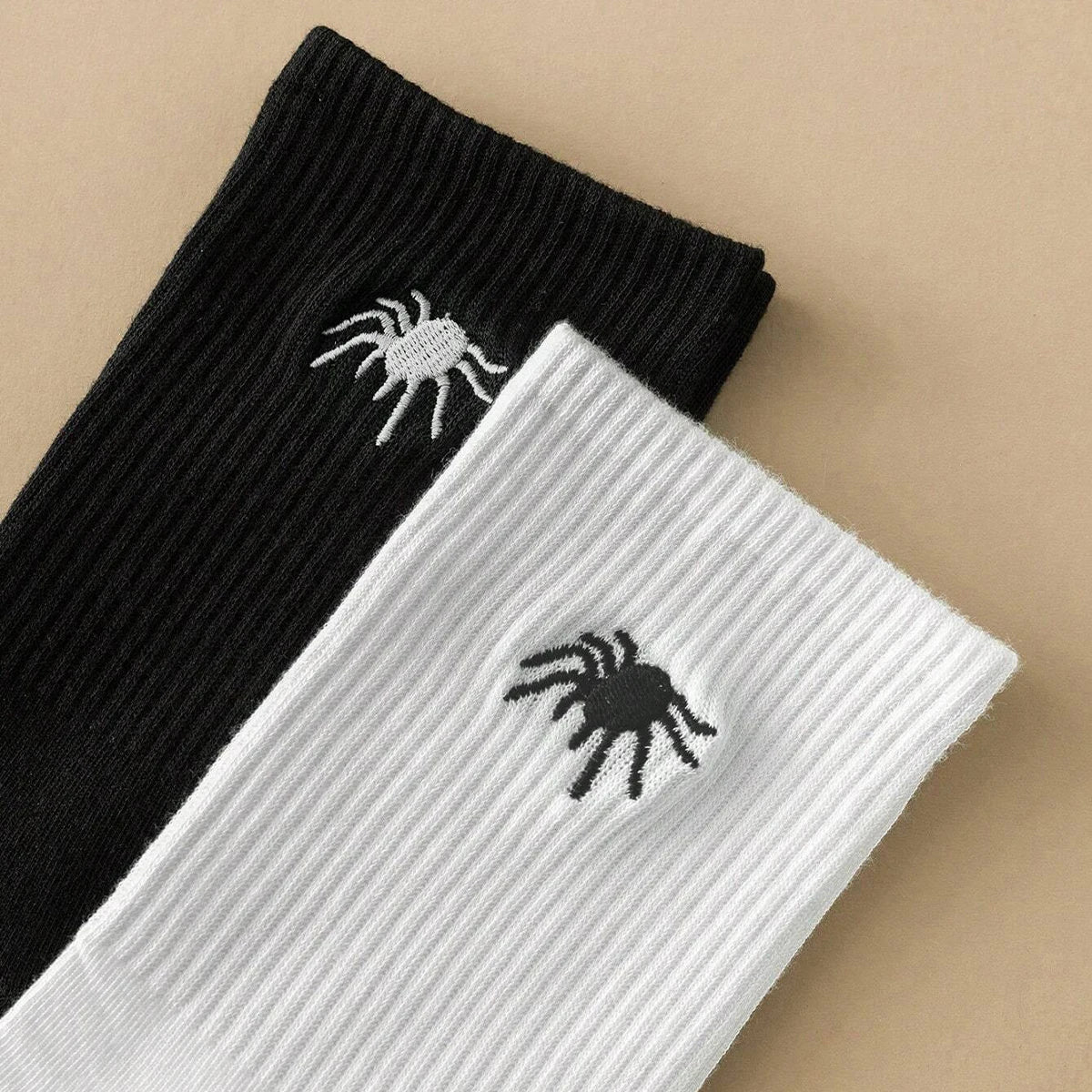 Polyester Elastane Knit Crew Socks - 3