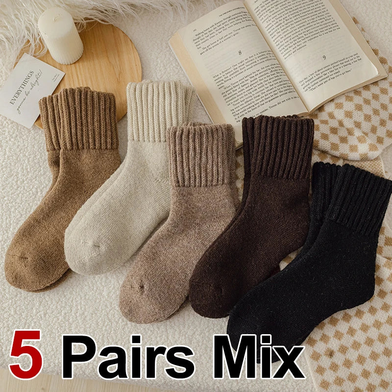 Thick Knitted Winter Socks for Women