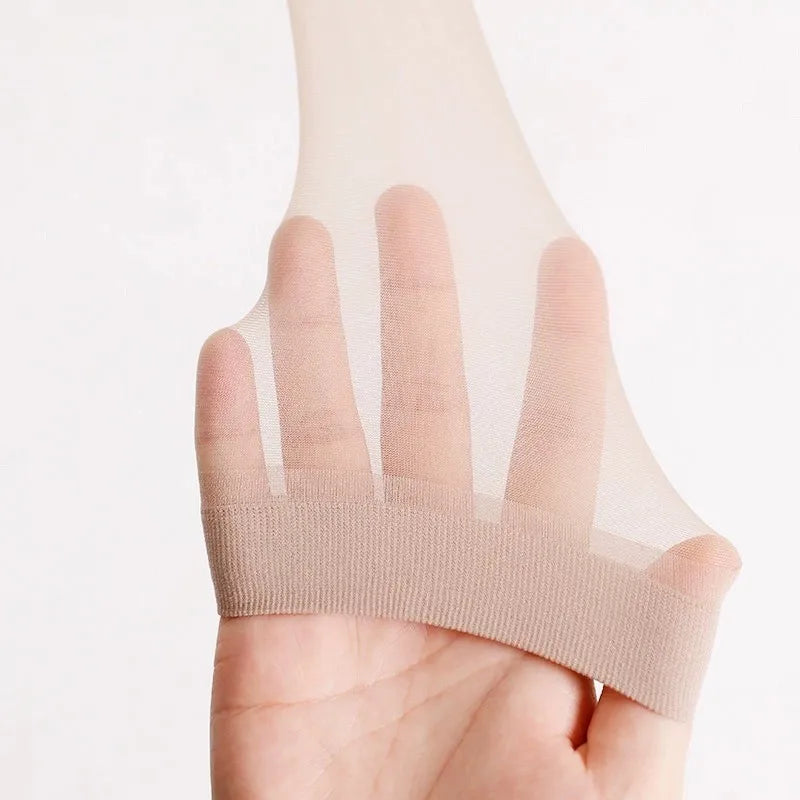 Nylon Spandex Transparent Casual Socks