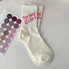 Polyester Elastane Cartoon Printed Mid Tube Casual Socks