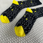 Cotton Blend Unisex Gaming Pattern Crew Socks