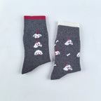 Cotton Blend Puppy Print Mid Calf Socks