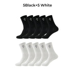 Polyester Elastane Crew Socks Cross Pattern