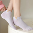 Women Cartoon Knitted Low Tube Casual Socks