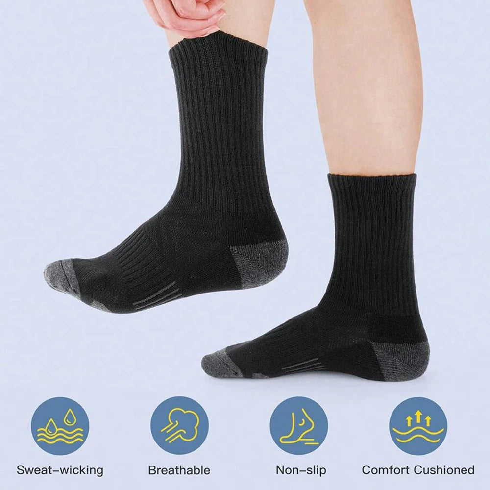 Polyester Spandex Breathable Athletic Crew Socks