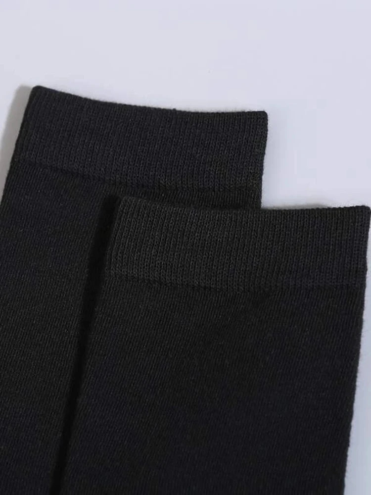 6 Pairs Polyester Spandex Mens Crew Socks - 5