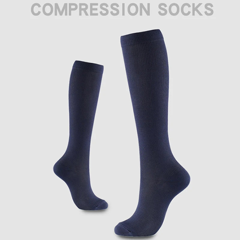 Nylon Spandex Elastic Compression Socks High Tube