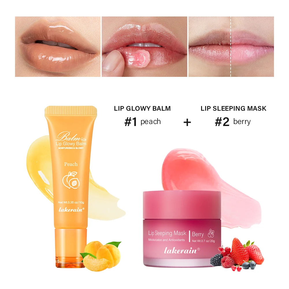 Moisturizing Lip Balm and Sleeping Mask Set - 28