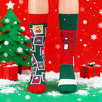 Cotton Blend Christmas Themed Mid Calf Unisex Socks