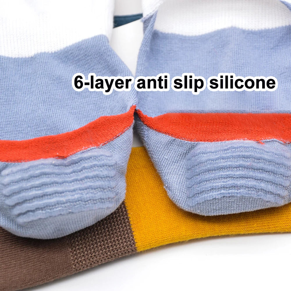 Mens Cotton Low Cut Anti Slip Invisible Socks
