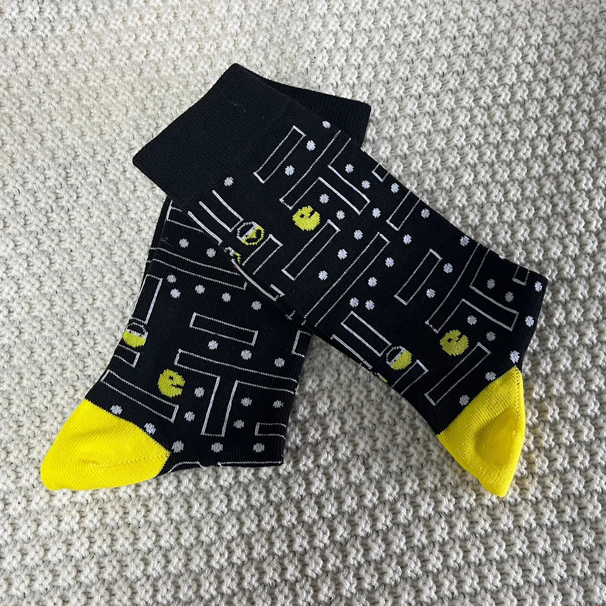 Cotton Blend Unisex Gaming Pattern Crew Socks