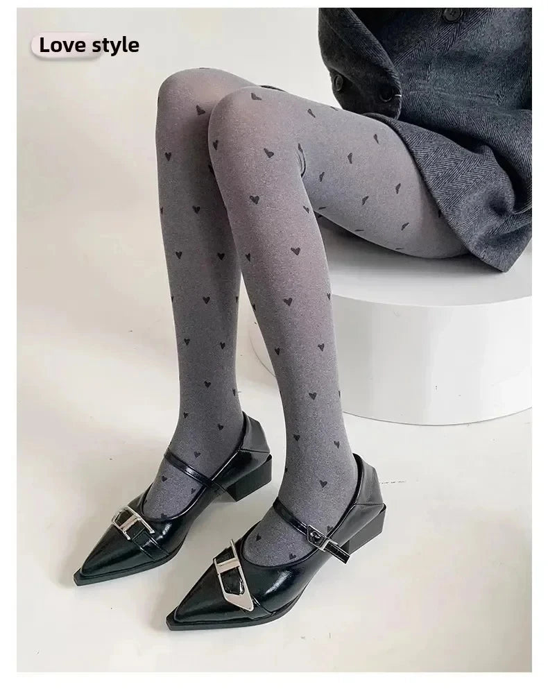 Polka Dot Nylon Pantyhose Tights for Women