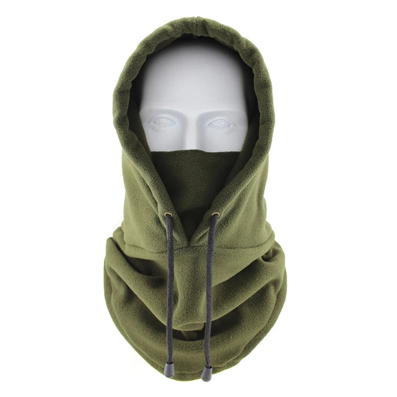 Cotton Polyester Fleece Thermal Hooded Neck Warmer Winter Hat