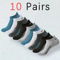 10 Pairs Polyester Spandex Low Cut Ankle Socks for Men