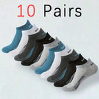 10 Pairs Polyester Spandex Low Cut Ankle Socks for Men