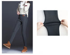 Fleece Lined Thermal Leggings High Waist Winter Warm Pants