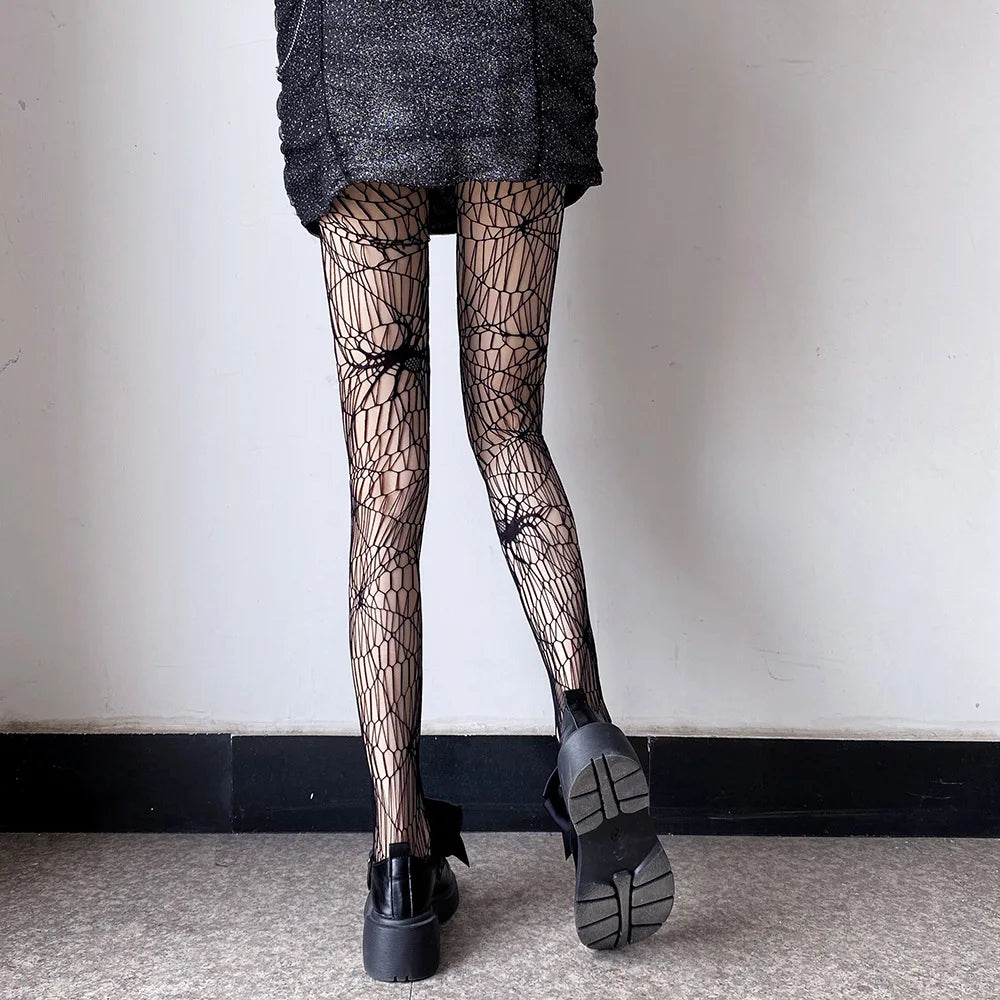 Nylon Spiderweb Pattern Pantyhose Stockings