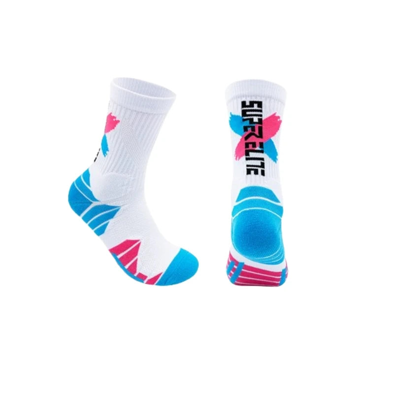 Nylon Polyester High Tube Athletic Sports Socks
