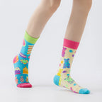 Cotton Blend Cartoon Mid Calf Unisex Socks