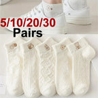 Polyester Elastane Cartoon Print Low Tube Casual Ankle Socks