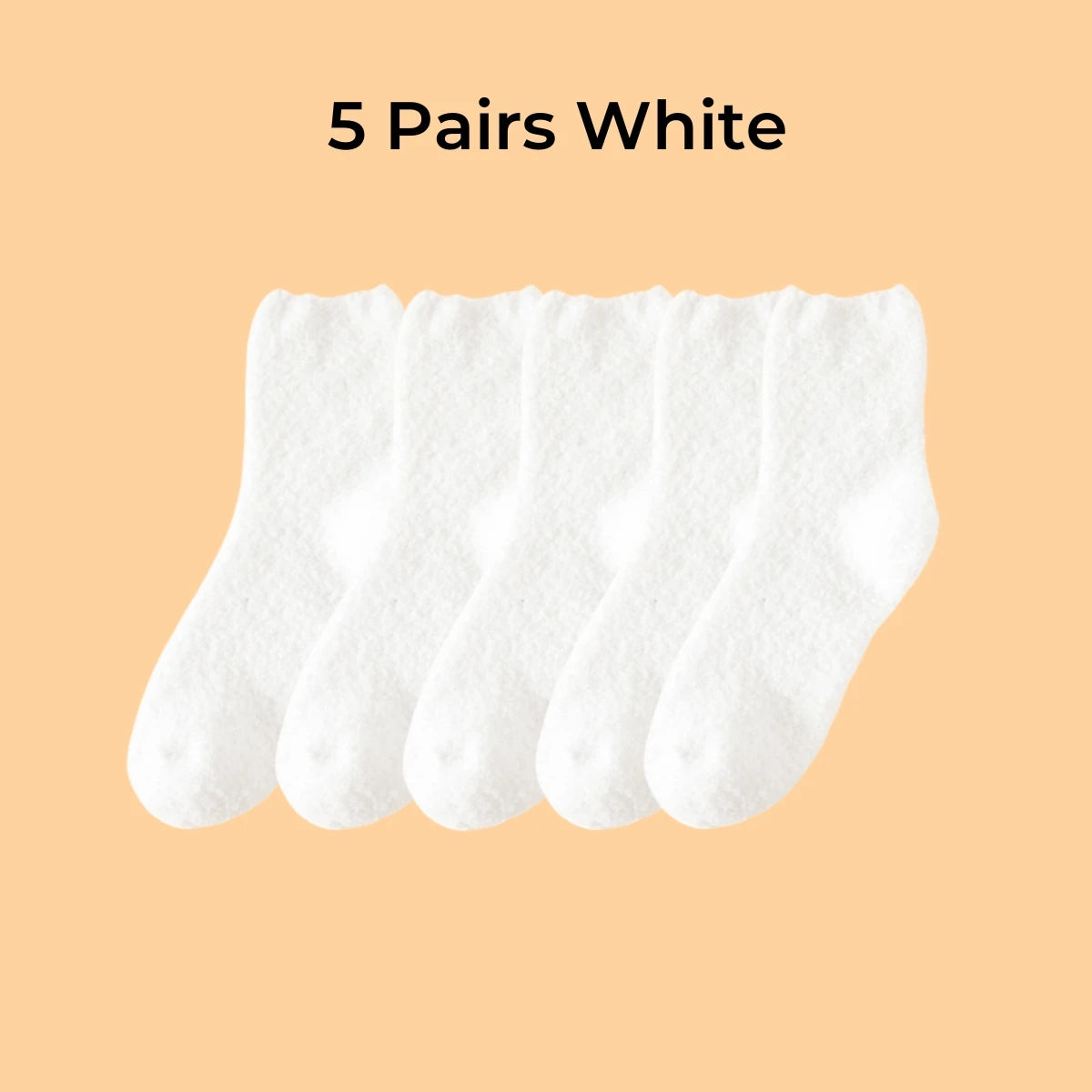 Polyester Elastane Thick Fuzzy Crew Socks for Women