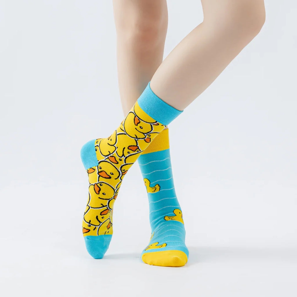 Cotton Blend Cartoon Mid Calf Unisex Socks