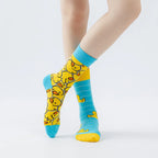 Cotton Blend Cartoon Mid Calf Unisex Socks