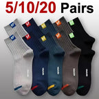 Polyester Blend Crew Socks Breathable Daily Wear
