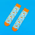 Cotton Blend Fox Print Mid Calf Socks