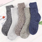 Thick Polyester Elastane Blend Mens Winter Crew Socks