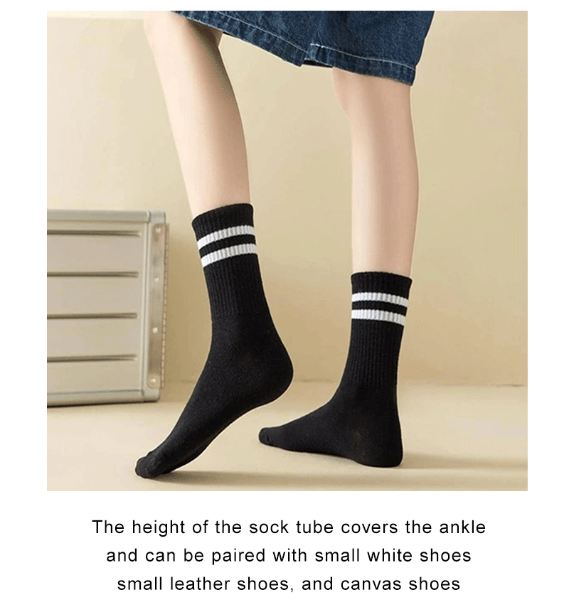 Polyester Elastane Blend Women Mid Tube Sports Socks
