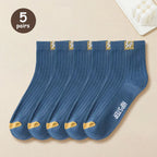 Mens Breathable Polyester Spandex Low Tube Casual Sports Socks
